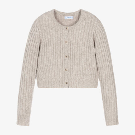 Mayoral-Girls Cream Knitted Sweater | Childrensalon Outlet