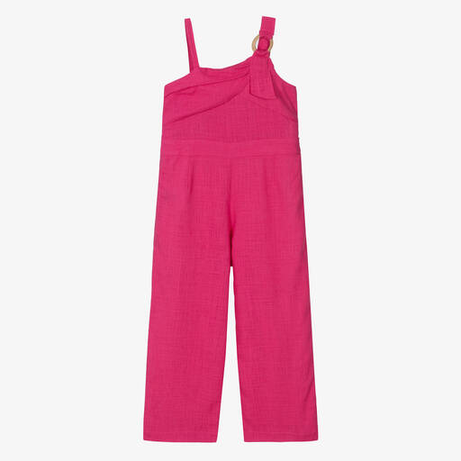 Mayoral-Girls Fuchsia Pink Jumpsuit | Childrensalon Outlet