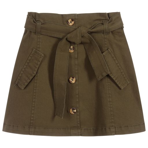 Mayoral-Girls Green Cotton Skirt | Childrensalon Outlet