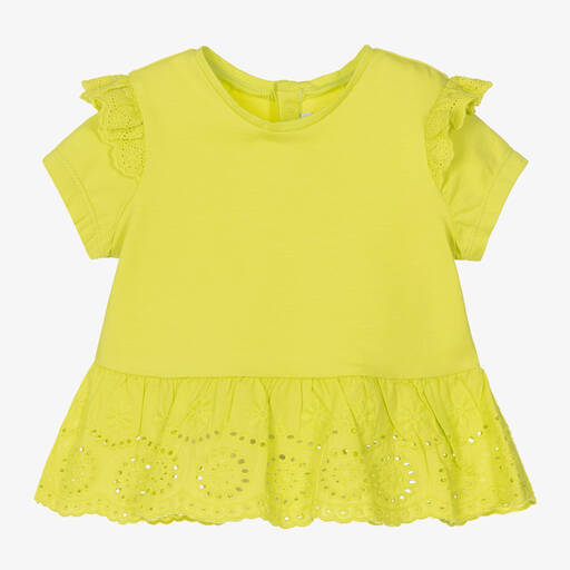 Mayoral-Girls Green Cotton T-Shirt | Childrensalon Outlet