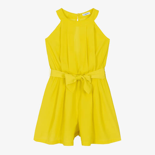 Mayoral-Girls Green Crêpe Playsuit | Childrensalon Outlet