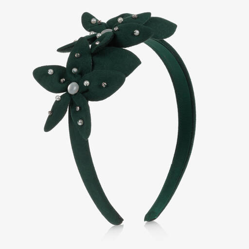 Mayoral-Girls Green Flower Hairband | Childrensalon Outlet