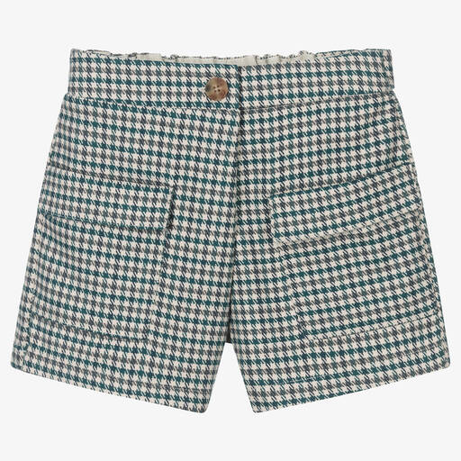 Mayoral-Girls Green Houndstooth Skort | Childrensalon Outlet