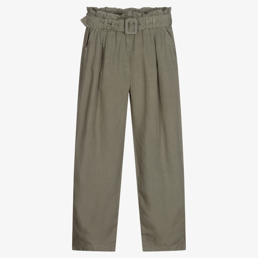 Mayoral-Зеленые брюки из лиоцелла для девочек | Childrensalon Outlet