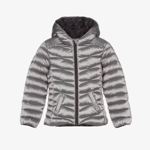 Mayoral-Girls Grey Padded Jacket | Childrensalon Outlet