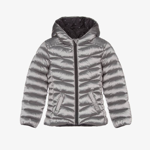 Mayoral-Graue wattierte Jacke für Mädchen | Childrensalon Outlet