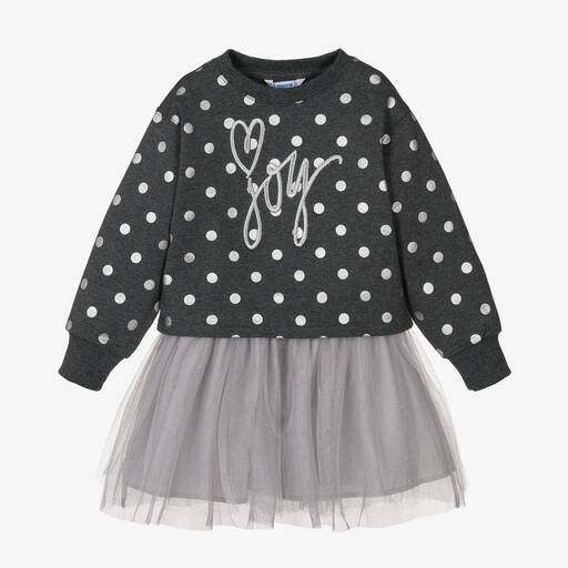 Mayoral-Серый топ и серебристая юбка | Childrensalon Outlet
