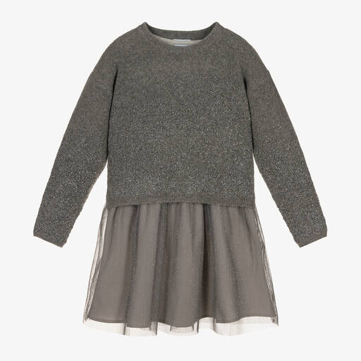 Mayoral-Graues Pullover & Kleid Set (M) | Childrensalon Outlet