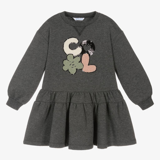 Mayoral-Серое платье-свитшот для девочек | Childrensalon Outlet