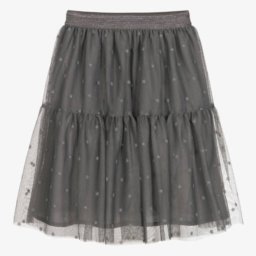 Mayoral-Серая юбка из тюля для девочек | Childrensalon Outlet