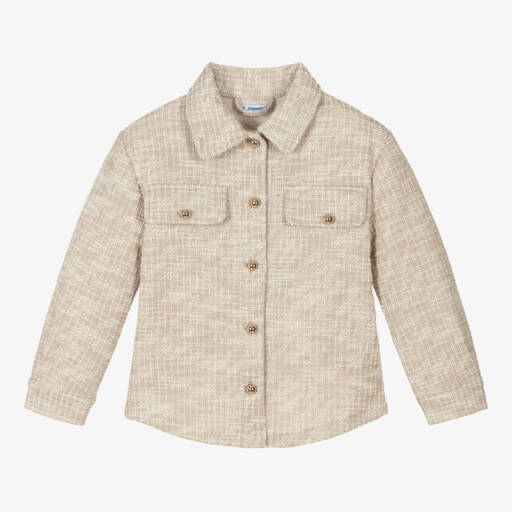 Mayoral-Girls Ivory & Beige Blouse | Childrensalon Outlet