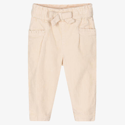 Mayoral-Girls Ivory Corduroy Trousers | Childrensalon Outlet