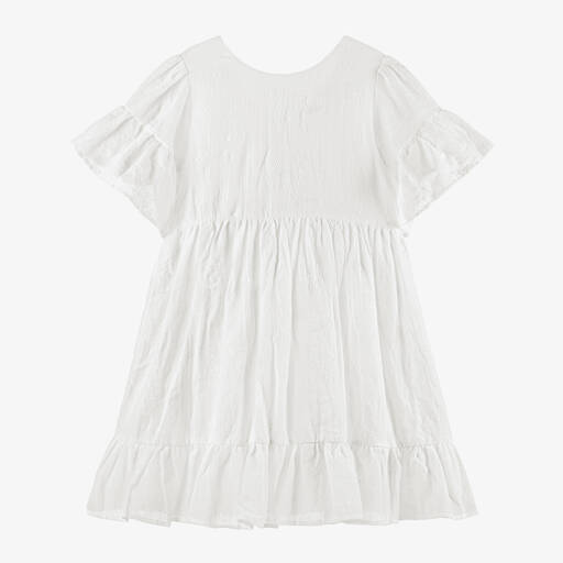 Mayoral-Girls Ivory Cotton Dress | Childrensalon Outlet