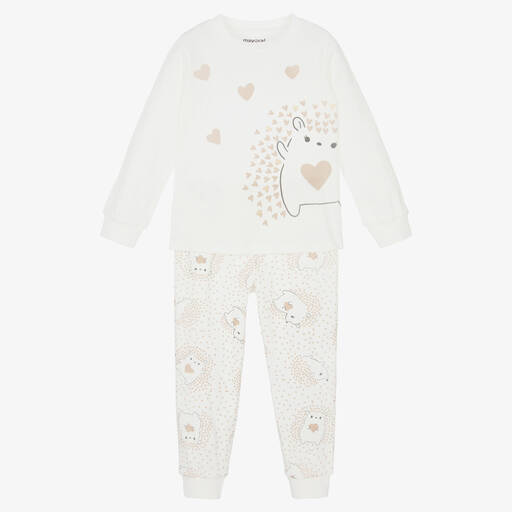 Mayoral-Girls Ivory Cotton Pyjamas | Childrensalon Outlet