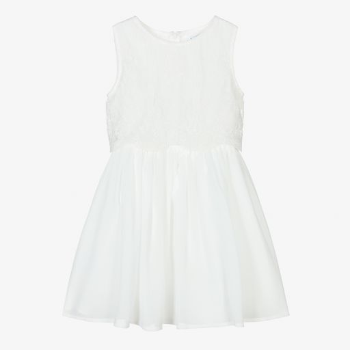 Mayoral-Girls Ivory Embroidered Dress | Childrensalon Outlet