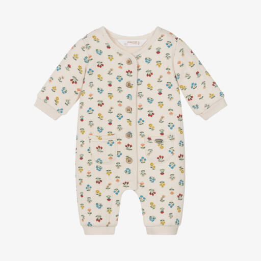 Mayoral Newborn-Girls Ivory Floral Romper Suit | Childrensalon Outlet