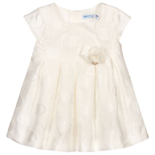 Mayoral-Girls Ivory Rose Dress | Childrensalon Outlet