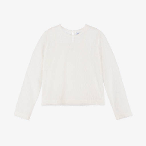 Mayoral-Girls Ivory Sparkle Knit Top | Childrensalon Outlet