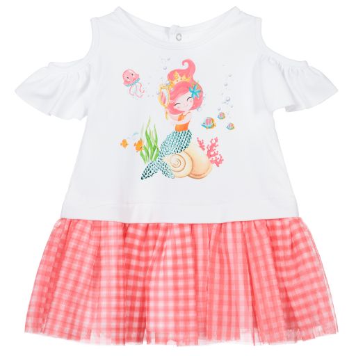 Mayoral-Girls Jersey & Tulle Dress | Childrensalon Outlet