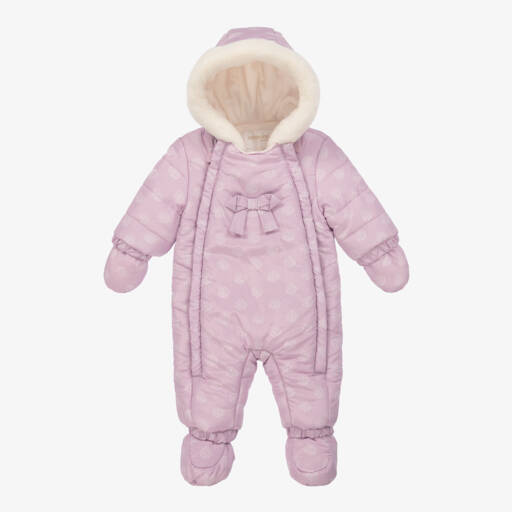 Mayoral-Girls Lavender Quilted Winter Suit | Childrensalon Outlet