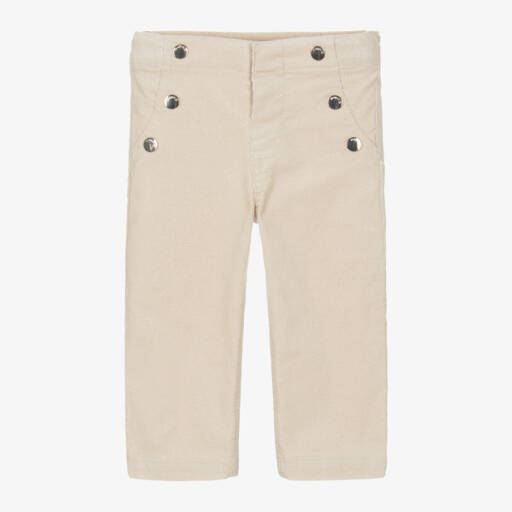 Mayoral-Girls Light Beige Sparkle Trousers | Childrensalon Outlet