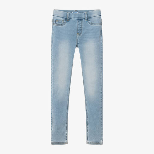 Mayoral-Girls Light Blue Skinny Denim Jeggings | Childrensalon Outlet