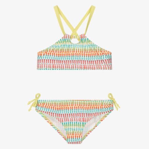 Mayoral-Girls Lime and Pink Bikini Set | Childrensalon Outlet