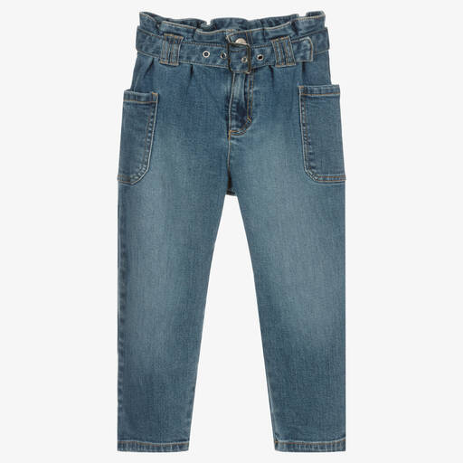 Mayoral-Girls Mid-Blue Denim Jeans | Childrensalon Outlet