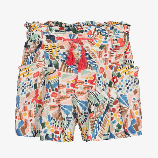 Mayoral-Girls Multi-Print Cotton Shorts | Childrensalon Outlet