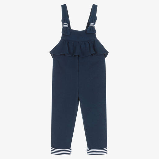 Mayoral-Girls Navy Blue Dungarees | Childrensalon Outlet