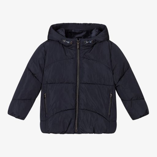 Mayoral-Girls Navy Blue Puffer Jacket | Childrensalon Outlet