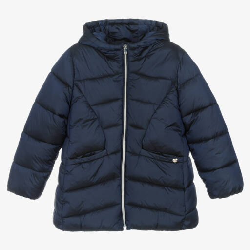Mayoral-Синий пуховик с капюшоном | Childrensalon Outlet