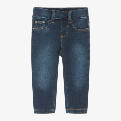 Mayoral-Girls Navy Stretch Denim Leggings | Childrensalon Outlet