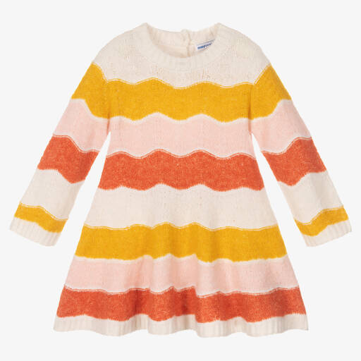 Mayoral-Оранжево-желтое платье для девочек | Childrensalon Outlet