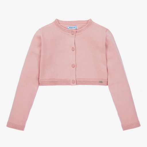 Mayoral-Girls Pink Bolero Cardigan | Childrensalon Outlet