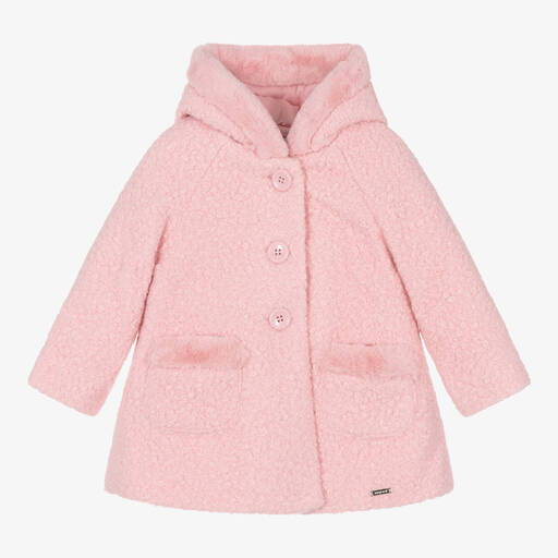 Mayoral-Manteau rose bouclette fille | Childrensalon Outlet