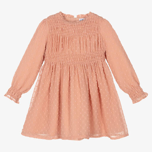 Mayoral-Розовое шифоновое платье | Childrensalon Outlet