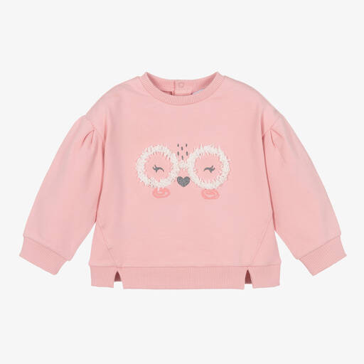 Mayoral-Sweat-shirt rose Chat Fille | Childrensalon Outlet