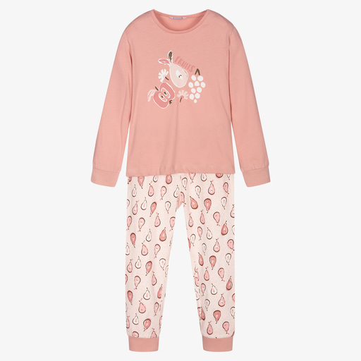 Mayoral-Girls Pink Cotton Pyjamas | Childrensalon Outlet