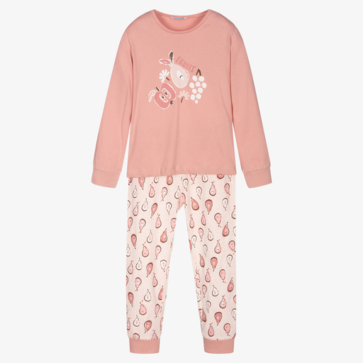 Mayoral-Розовая хлопковая пижама для девочек | Childrensalon Outlet