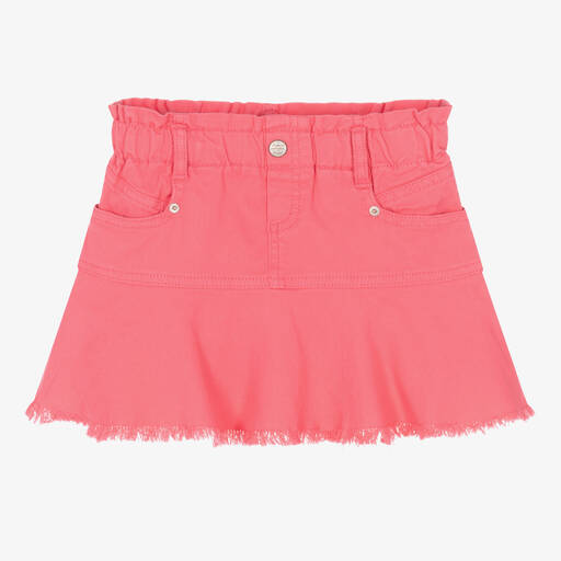 Mayoral-Girls Pink Cotton Twill Skirt | Childrensalon Outlet