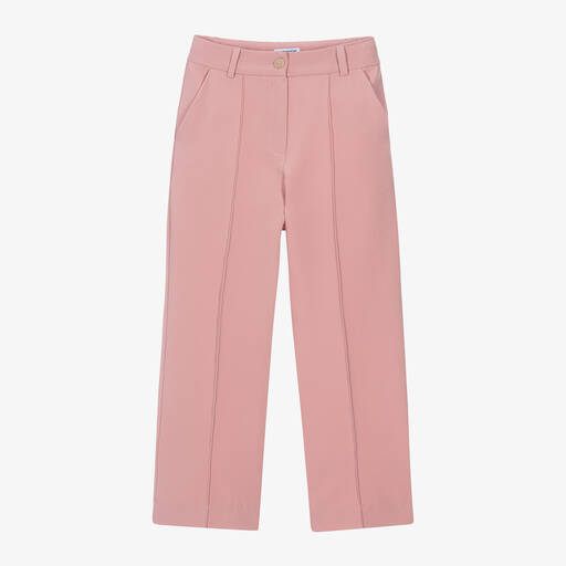 Mayoral-Girls Pink Crêpe Tailored Trousers | Childrensalon Outlet
