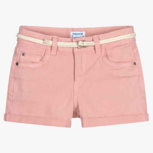 Mayoral-Розовые джинсовые шорты для девочек | Childrensalon Outlet