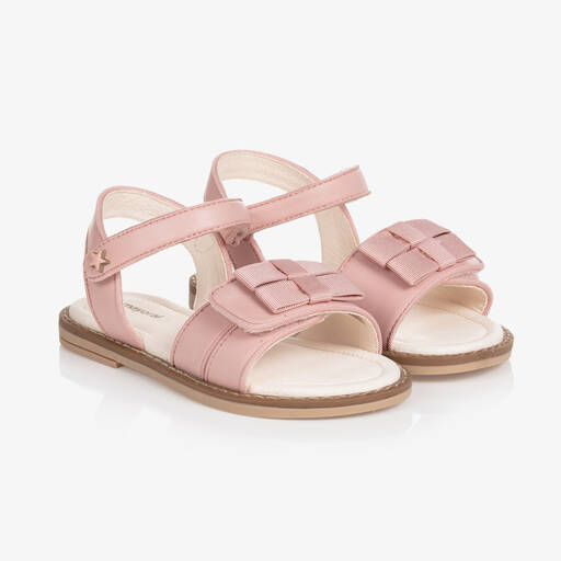 Mayoral-Girls Pink Faux Leather Sandals | Childrensalon Outlet