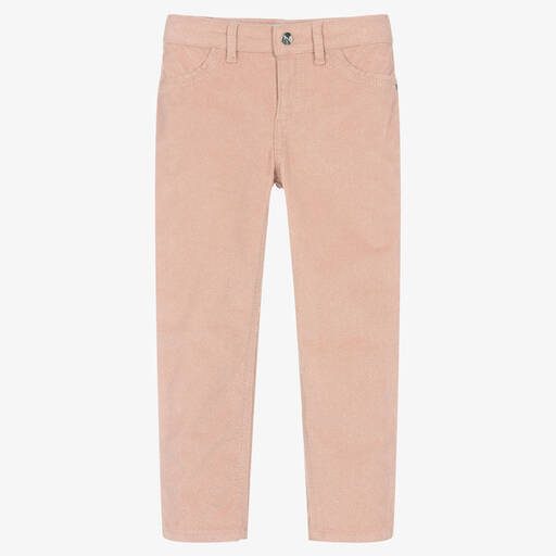 Mayoral-Girls Pink Glitter Corduroy Trousers | Childrensalon Outlet