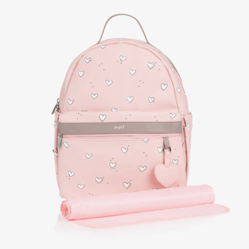 Mayoral-Girls Pink Heart Changing Backpack | Childrensalon Outlet