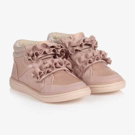 Mayoral-Girls Pink High-Top Trainers | Childrensalon Outlet