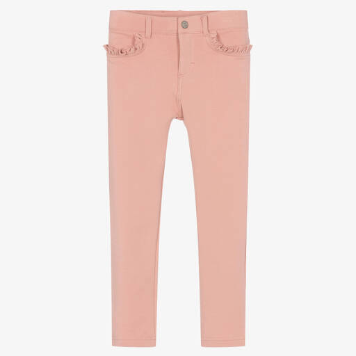 Mayoral-Girls Pink Jersey Trousers | Childrensalon Outlet