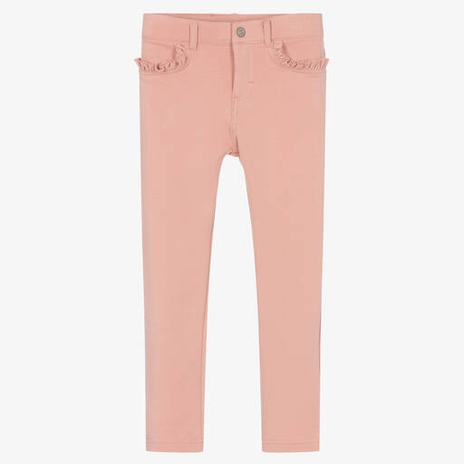 Mayoral-Girls Pink Jersey Trousers | Childrensalon Outlet
