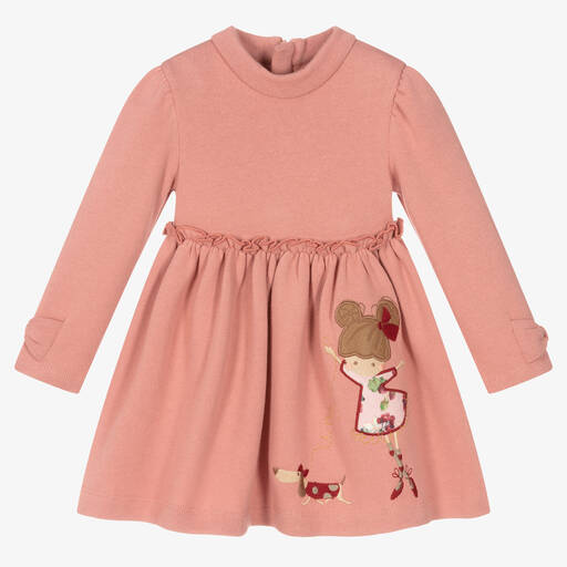 Mayoral-Girls Pink Knitted Dress | Childrensalon Outlet